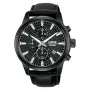 Relógio de homem Lorus RM333HX9 quartzo analógico 43mm aço inoxidável mostrador preto