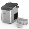 Lovio LVIM001SL Crystal Ice Home máquina de gelo – 12 kg/24h, depósito de 2,2L, prateado/preto