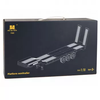 Atrelado de cama baixa para Scania 770S Huina Cinzento 1:18