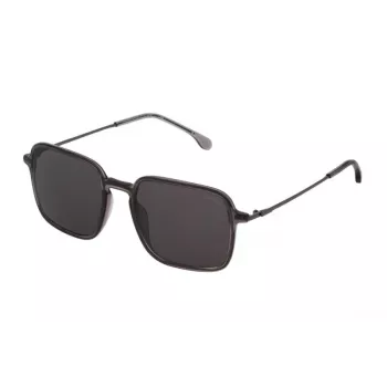 Óculos de sol de homem LOZZA SL4214M546S9P retangulares acetato armação preta lentes cinzentas polarizadas UV400 54/20/145 mm