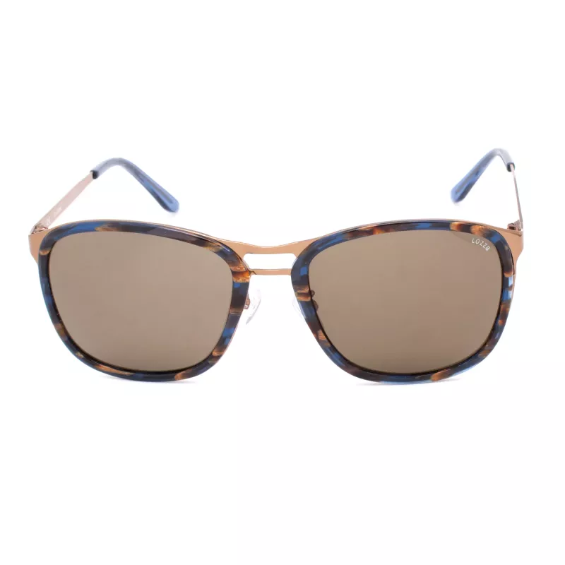 LOZZA SL2199 óculos de sol unissexo - armação de acetato retangular proteção UV400 - 57/20/135 mm