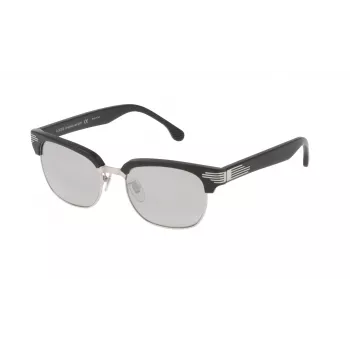 Óculos de sol LOZZA SL2253M52579X unissexo retangulares - armação de acetato preta brilhante, lentes de policarbonato cinzentas degradê, largura da lente 52 mm, proteção 100 % UV400