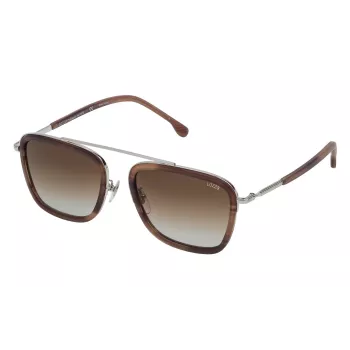 LOZZA SL2291M-579Y Óculos de Sol Retangulares em Acetato Homem Havana 54mm
