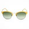 LOZZA SL2293M-579V óculos de sol homem, quadrados, armação de acetato Havana, lentes de policarbonato verdes, 52 mm