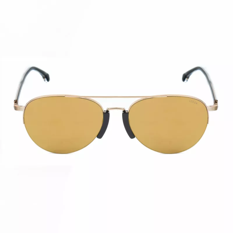 Óculos de sol retangulares de homem LOZZA SL2394-57300G, armação Havana/castanho, lentes verdes, 57/15/140 mm