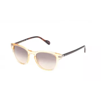 LOZZA SL4032M490858 Óculos de sol retangulares unissexo - Armação preta brilhante, lentes cinzentas, 49 mm