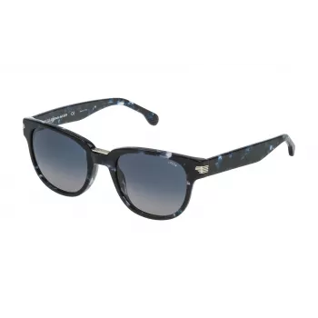 Óculos de sol unissexo LOZZA SL4134M5206DQ retangulares Havana tartaruga armação de acetato lente castanha degradê 52/22/140 mm