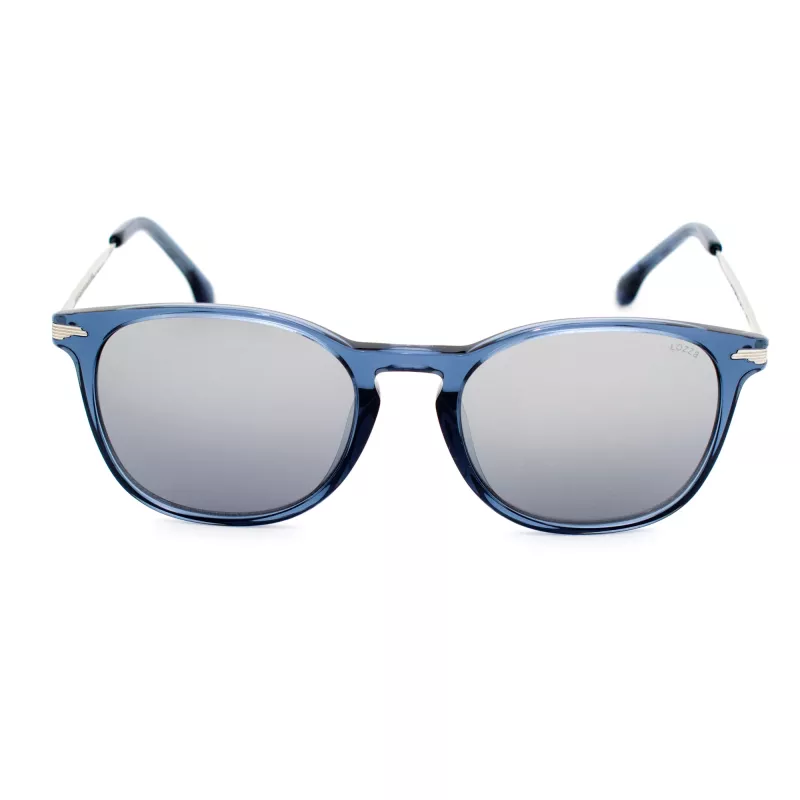 Óculos de sol retangulares unissexo LOZZA SL4159M-955X preto cinzento fumado 52mm