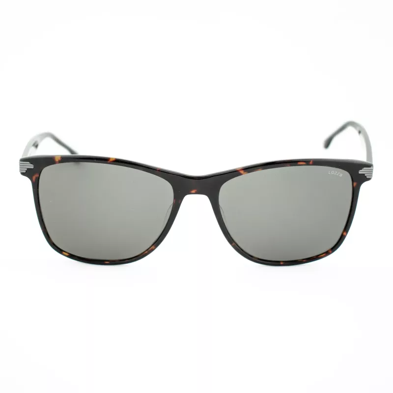 LOZZA SL4162M-0786 óculos de sol homem - armação de acetato Havana, lentes de policarbonato castanhas, proteção UV400, 58/18/140 mm