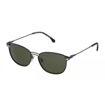 Óculos de sol unissexo LOZZA SL2303M5508Y8 - armação de acetato Havana, lentes de policarbonato castanhas, proteção UV400, 55/15/140 mm