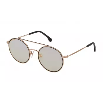 Óculos de sol unissexo LOZZA SL233553301C - armação de acetato Havana, lentes de policarbonato castanhas, proteção UV400, 53 mm de largura da lente