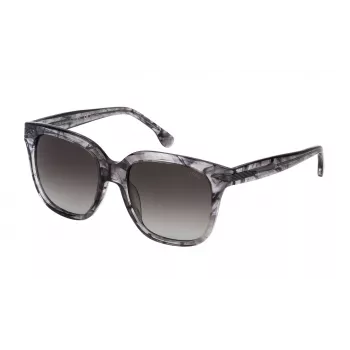 LOZZA Woman SL4131M5406BZ óculos de sol acetato armação geométrica lentes castanhas degradê 54/19/140 mm