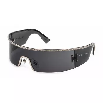 LOZZA Óculos de sol retangulares de mulher em acetato SL2372S990579 preto/cinzento UV400