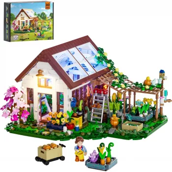 Estufa interior Lumibricks com luz LED de espetro completo para crescimento, sistema de hidroponia, 6 cápsulas de plantas, depósito de água 2,5 l, branco
