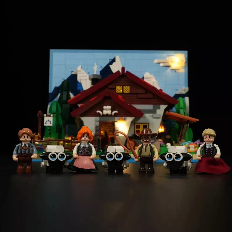 Lumibricks Conjunto de Iluminação LED para LEGO Ideas A-Frame Cabin (Set 21338) - Cabana de Pastor