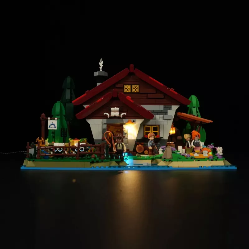 Lumibricks Conjunto de Iluminação LED para LEGO Ideas A-Frame Cabin (Set 21338) - Cabana de Pastor