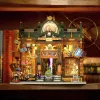 Kit de miniatura DIY Lumibricks Steampunk Time Rift Library Book Nook