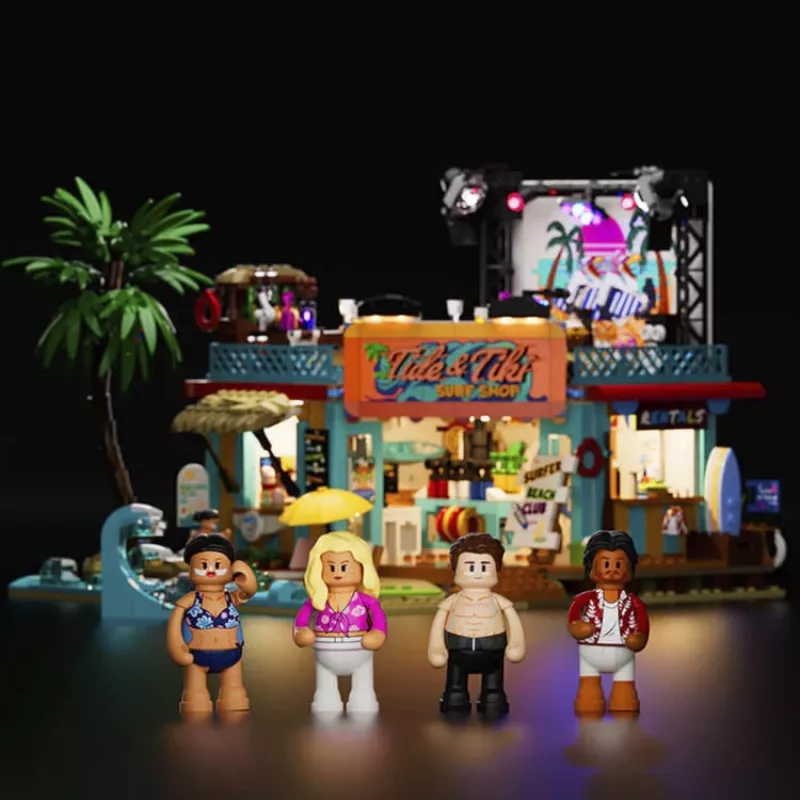 Lumibricks Surfshop conjunto de blocos de construção com iluminação