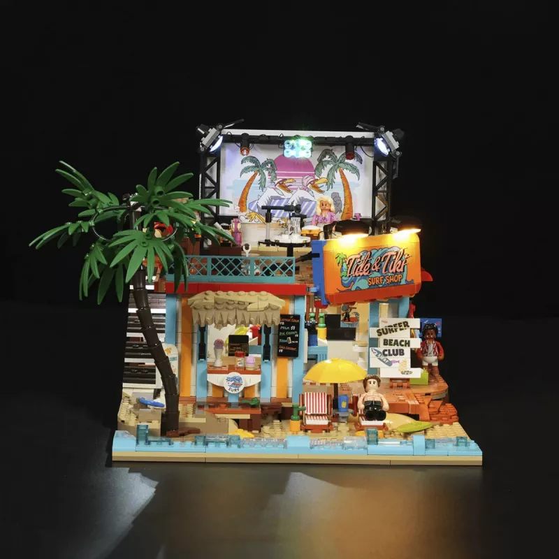 Lumibricks Surfshop conjunto de blocos de construção com iluminação