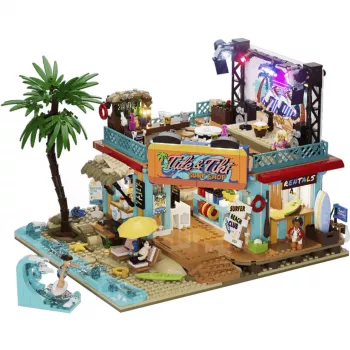 Lumibricks Surfshop conjunto de blocos de construção com iluminação