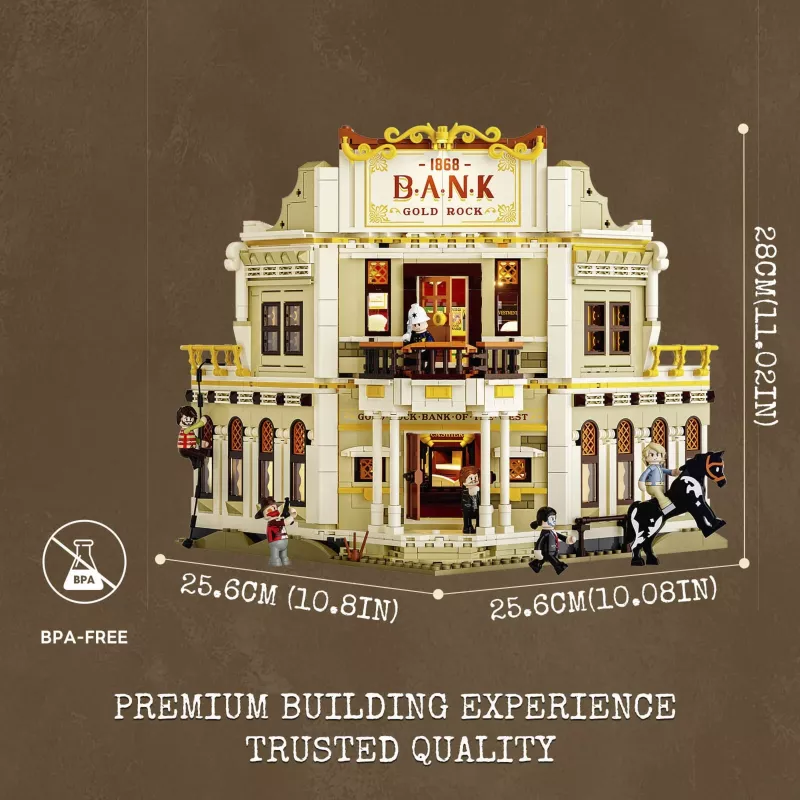Lumibricks Western Bank Heist conjunto de construção 1050 peças