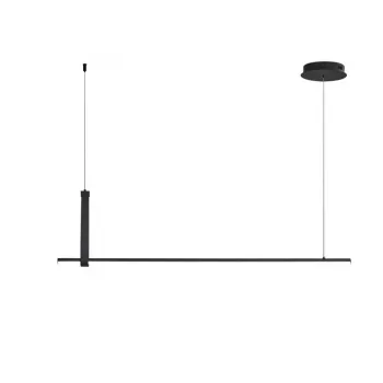 Lâmpada suspensa 20W LED preta 1200lm
