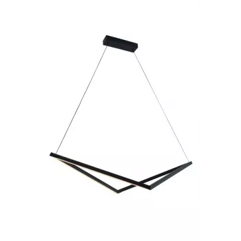 Candeeiro de suspensão 32W LED preto 1920lm