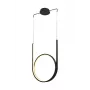 Candeeiro de suspensão 48W LED preto 2880lm