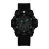 Relógio de homem LUMINOX Atacama Field Automatic 1900 Series X2.2057 44mm mostrador preto pulseira de pele preta