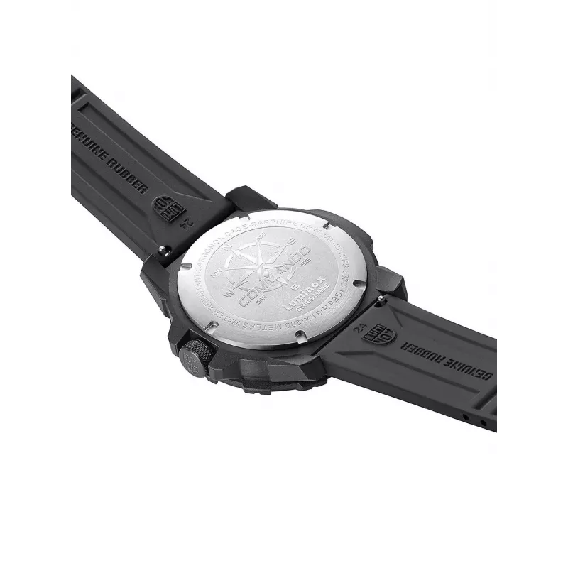 Luminox Atacama Field Day Date relógio de homem XL.3321 45mm mostrador preto bracelete de pele preta