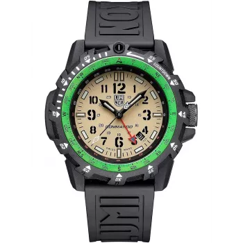 Luminox Atacama Field Day Date relógio de homem XL.3321 45mm mostrador preto bracelete de pele preta