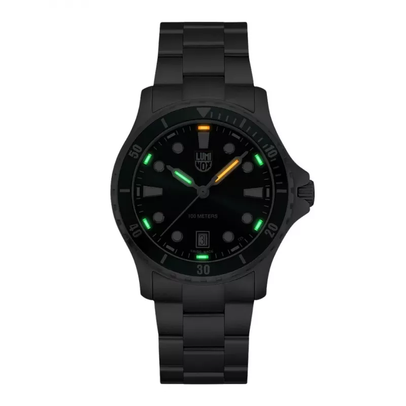 LUMINOX relógio de homem de quartzo suíço XS.0957 42mm mostrador verde bracelete de nylon