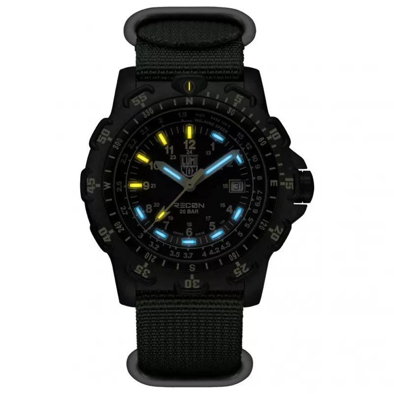 Relógio de quartzo suíço de homem Luminox XL.8826.MI Recon Nav SPC série 8820 45mm
