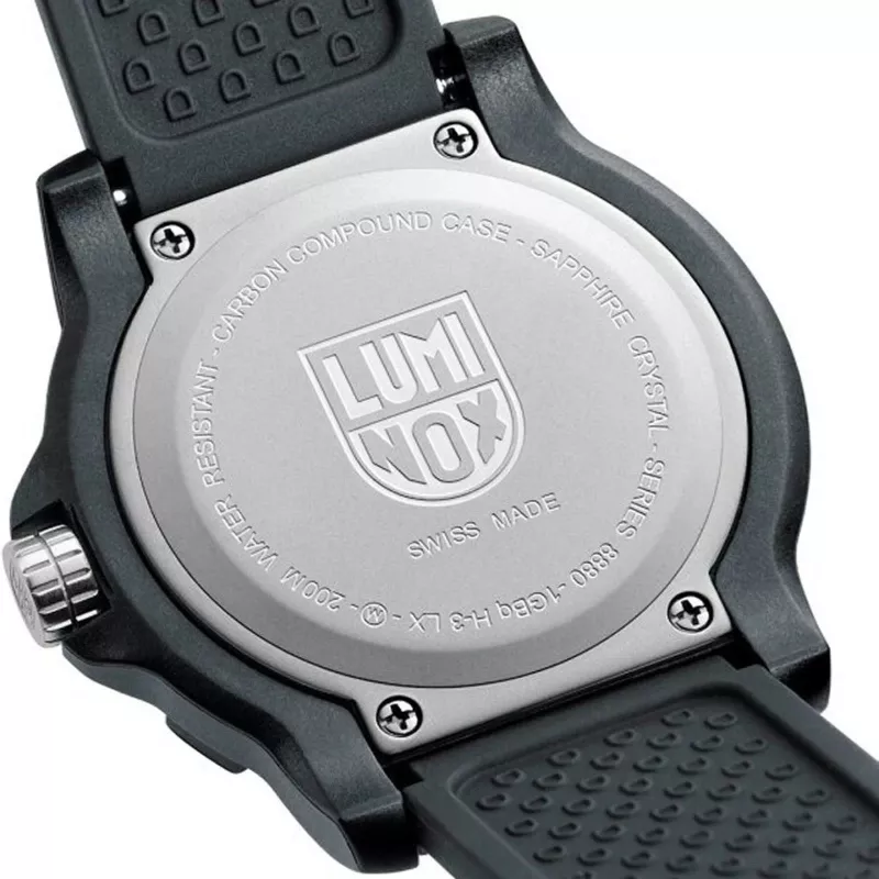 LUMINOX relógio de homem XL.8882.F 45mm quartzo suíço com caixa Carbonox e bracelete de borracha preta