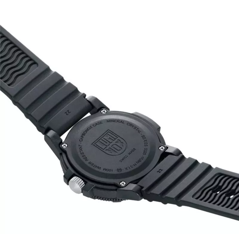 Luminox Homem XS.0323.L Relógio de quartzo suíço 44mm com mostrador azul e bracelete de borracha preta