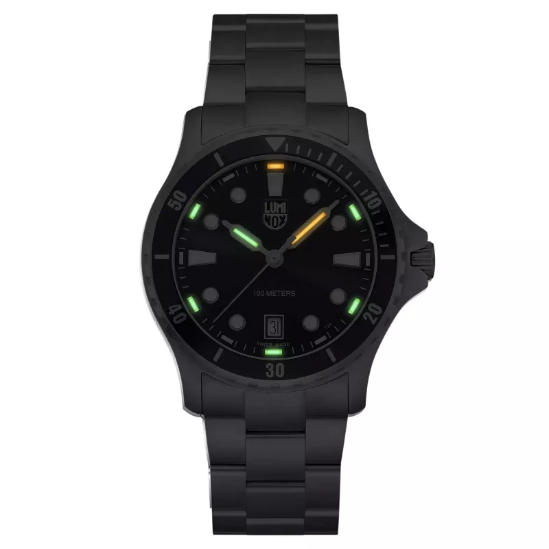 LUMINOX Relógio de homem XS.0941 Atacama Field Automatic 1940 Series 44mm mostrador preto bracelete de couro