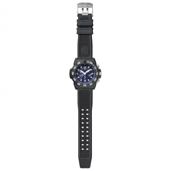 Relógio cronógrafo de homem Luminox Navy SEAL série 3580 XS.3583 45mm Carbonox preto borracha