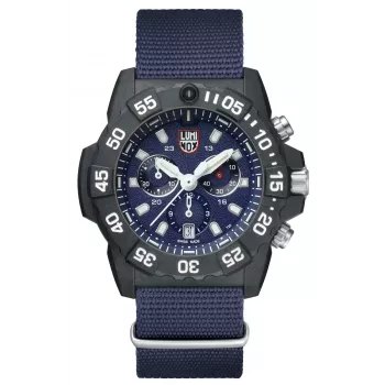 Relógio cronógrafo de homem Luminox Navy SEAL série 3580 XS.3583 45mm Carbonox preto borracha