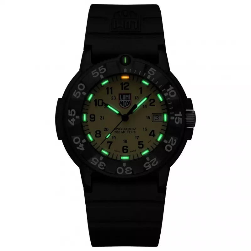Relógio de homem Luminox Navy SEAL Colormark 3000 Series XS.3005.F 43mm Preto Borracha