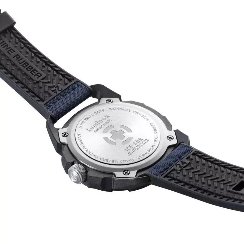 Relógio de homem Luminox XL.1003.ICE ICE-SAR Arctic 1000 Series 46mm mostrador azul pulseira de borracha azul