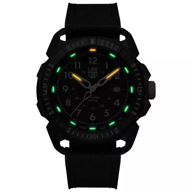 Relógio de homem Luminox XL.1003.ICE ICE-SAR Arctic 1000 Series 46mm mostrador azul pulseira de borracha azul