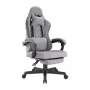 Cadeira gaming ergonómica LUMIVIDA HS084714 com apoio de cabeça e lombar, preto/vermelho, pele PU, inclinação 90-155°, capacidade 150 kg