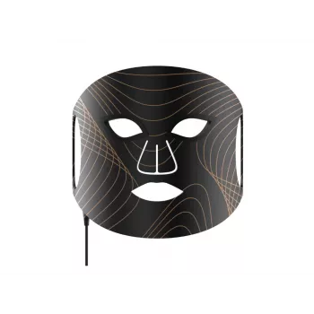 Lunni Máscara Facial LED de Silicone com 7 Cores e Luz Infravermelha Próxima Preta