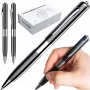 LUXURY-GOODS Mini caneta espiã gravador de voz USB 15H HQ com deteção de escuta