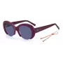 M MISSONI óculos de sol para mulher MMI0071SB3V - armação de acetato preta, lentes de policarbonato cinzentas, 52 mm