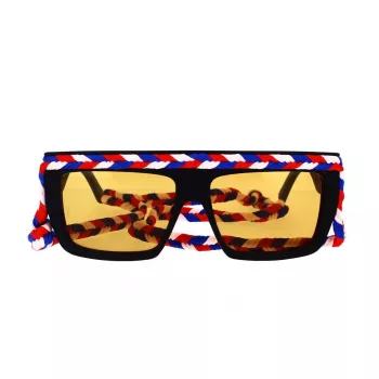 Óculos de sol de mulher M Missoni MMI0086S807 preto cinzento quadrados acetato 57mm