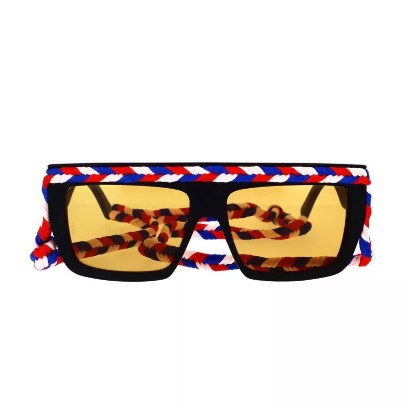 Óculos de sol de mulher M Missoni MMI0086S807 preto cinzento quadrados acetato 57mm