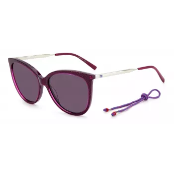 M Missoni Óculos de Sol Mulher MMI0119SFGV Havana Castanho Borboleta Armação de Acetato com Lentes de Policarbonato Castanhas Degradê UV400 58mm