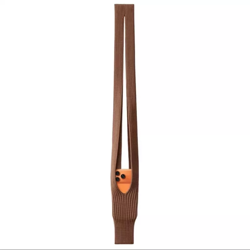 MACHINO meia para iPhone tamanho longo (80 cm) castanho