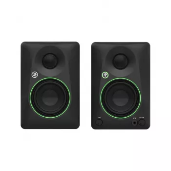 Mackie CR3.5 monitores de estúdio ativos de 3,5 polegadas (par) - 50W classe D, tweeter de cúpula de seda, MDF maciço